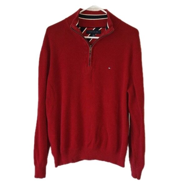 Tommy Hilfiger Men's Large Red Sweater - Picture 1 of 5